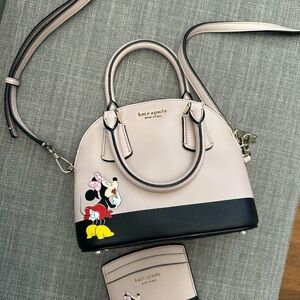 Kate Spade Minnie Mouse Cream and Black Satchel